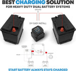 Dual Battery Isolator Kit Heavy Duty 300 AMP 1000 AMP Peak Voltage Sensitive Relay VSR for 12 Volt Systems - Works with All Battery Types Including Lithium and LiFePO4