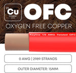 1/0 AWG Gauge Wire (25ft) Red | Oxygen Free Copper (OFC), Automotive Wire, Power/Ground, Battery Cable, True Spec Welding & Automotive, Car Audio Speaker, RV Trailer, Amp Wiring by Keyline Chargers