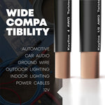 OFC Black 1/0 AWG Gauge Wire Oxygen Free Copper - (25ft), Automotive Wire, Power/Ground, Battery Cable, True Spec Welding & Automotive, Car Audio Speaker, RV Trailer, Amp Wiring by Keyline Chargers