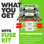 ANL Fuse Holder 150 Amp Complete Kit - Inline Professional Grade Ceramic ANL 150 Amp Fuse Block Car Audio | Weatherproof Design | 8 AWG Mega Fuse Holder, and Copper Lugs by Keyline Chargers