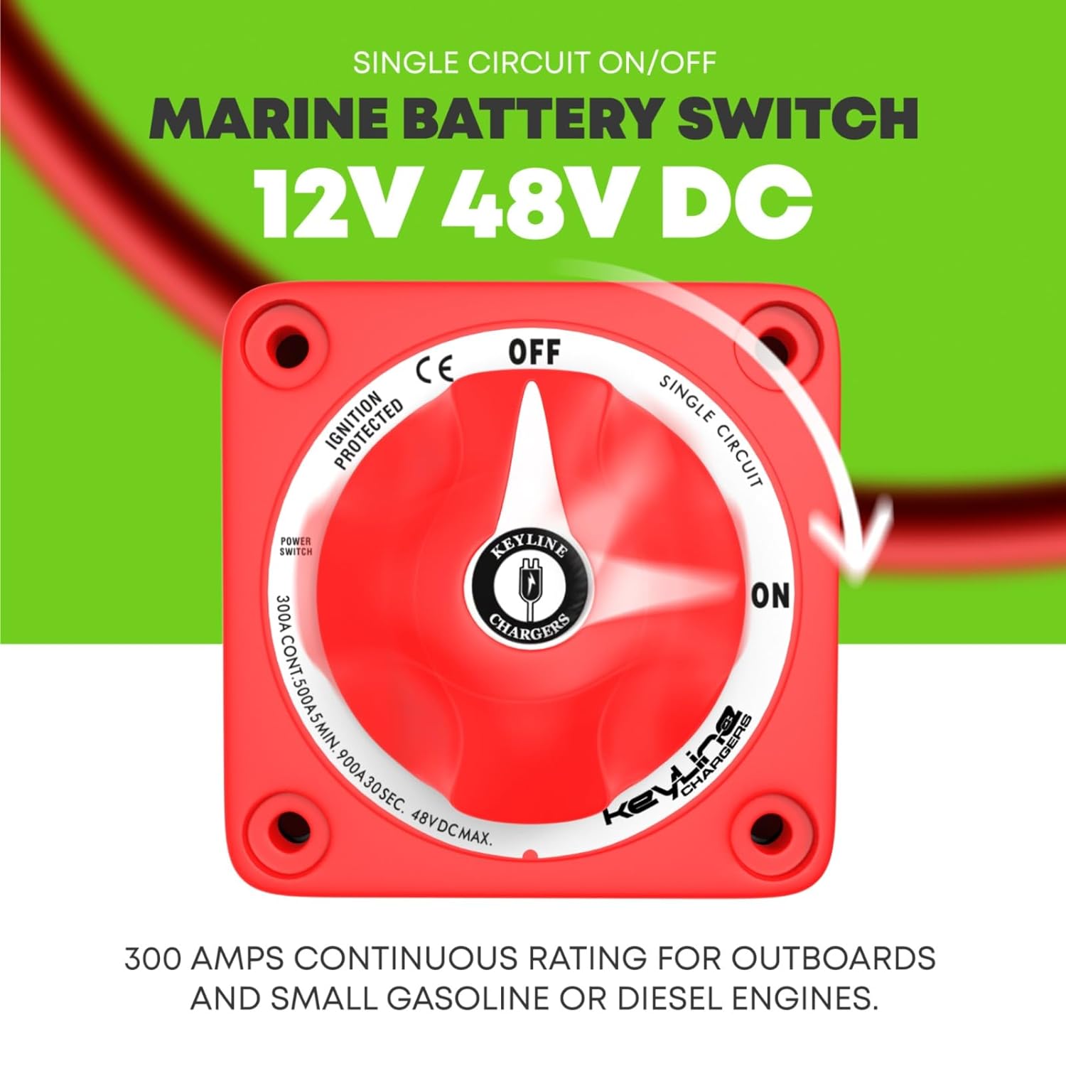 12V 500A Remote Battery Disconnect Switch with Quick Power Kill