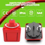 Marine Battery Disconnect Switch 12v to 48V DC | Boat Battery Kill Switch | Single Circuit 6006 M Series High Current On/Off RV Battery Disconnect Switch by KeyLine Chargers