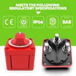 Marine Battery Switch | Battery Kill Switch 12V to 32V DC- Selector 4 Position 6007 M Series Boat Battery Switch by KeyLine Chargers