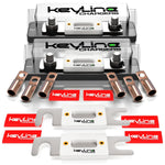 ANL Fuse Kit 60 Amp Complete Set - Inline Professional Grade Ceramic ANL 60 Amp Fuse Block Car Audio | Weatherproof Design | 8 Gauge Wire Mega Fuse Holder, and Copper Lugs by Keyline Chargers