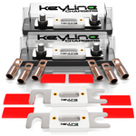 ANL Fuse Holder 150 Amp Complete Kit - Inline Professional Grade Ceramic ANL 150 Amp Fuse Block Car Audio | Weatherproof Design | 8 AWG Mega Fuse Holder, and Copper Lugs by Keyline Chargers